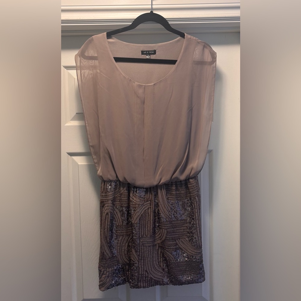 As U Wish Sequin Mini Dress